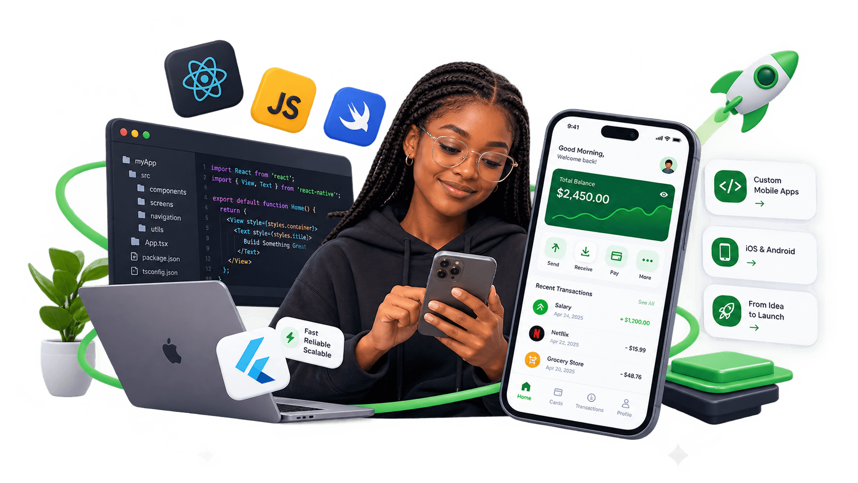 TopZero builds custom mobile and web apps for iOS and Android, from idea to launch